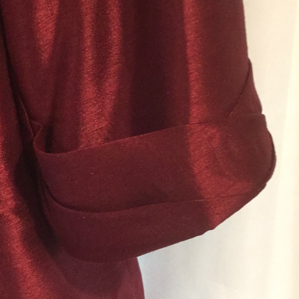 Cranberry Blazer With Detailed Front And Sleeves - image 3